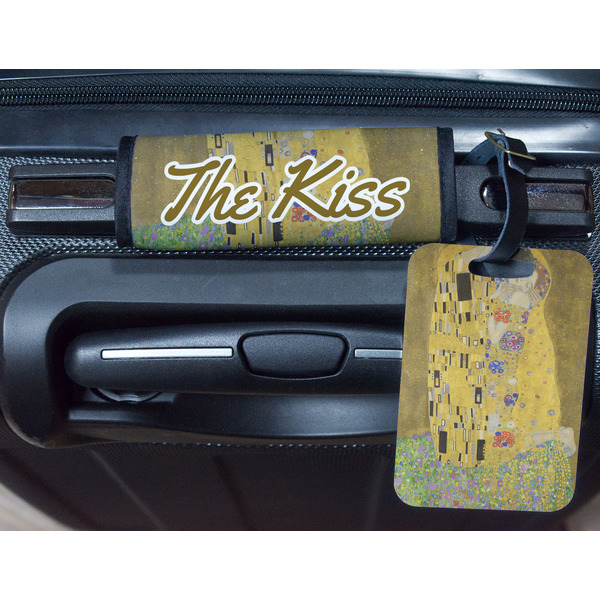 The Kiss (Klimt) - Lovers Metal Luggage Tag & Handle Wrap - In Context