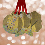 The Kiss (Klimt) - Lovers Metal Ornaments - Double Sided