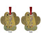 The Kiss (Klimt) - Lovers Metal Paw Ornament - Front and Back