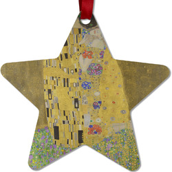 The Kiss (Klimt) - Lovers Metal Star Ornament - Double Sided