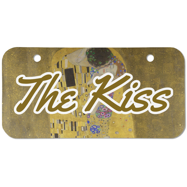 The Kiss (Klimt) - Lovers Mini Bicycle License Plate - Two Holes