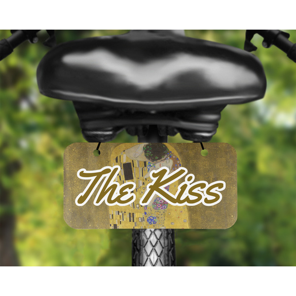 The Kiss (Klimt) - Lovers Mini License Plate on Bicycle - LIFESTYLE Two holes