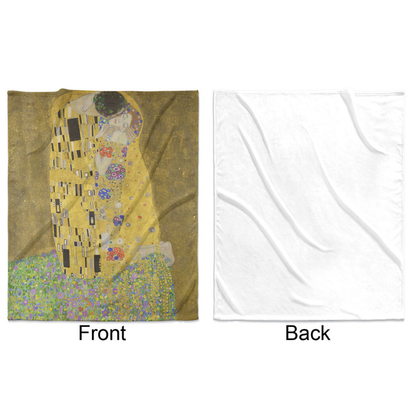 The Kiss (Klimt) - Lovers Minky Blanket - 50"x60" - Single Sided - Front & Back
