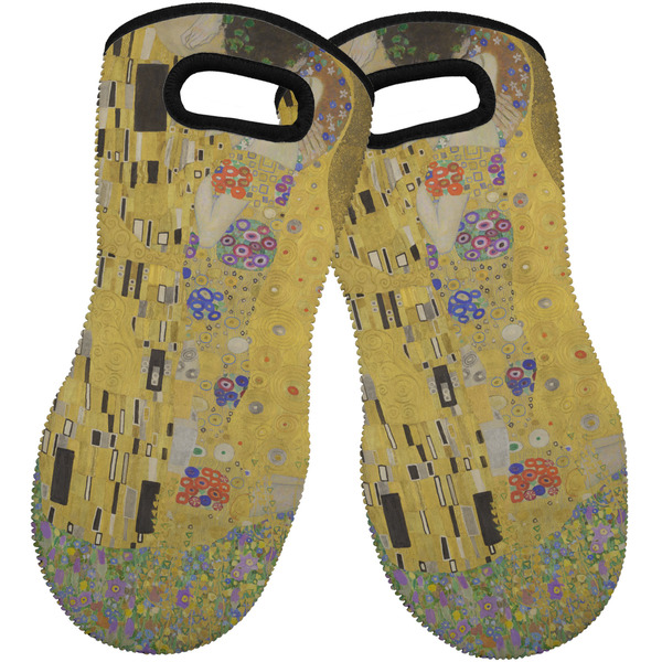 Custom The Kiss (Klimt) - Lovers Neoprene Oven Mitts - Set of 2