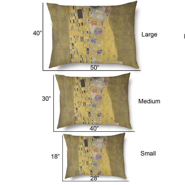 The Kiss (Klimt) - Lovers Outdoor Dog Beds - SIZE CHART