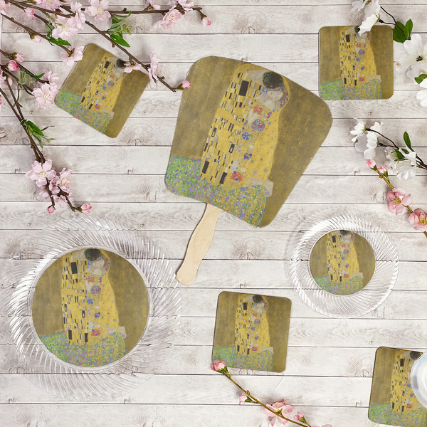 The Kiss (Klimt) - Lovers Party Supplies Combination Image - All items - Plates, Coasters, Fans