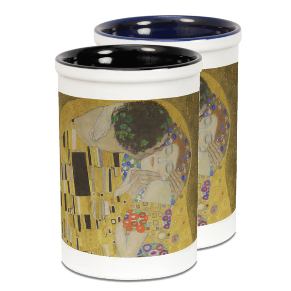 Custom The Kiss (Klimt) - Lovers Ceramic Pencil Holder - Large