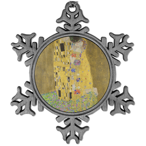 Custom The Kiss (Klimt) - Lovers Vintage Snowflake Ornament