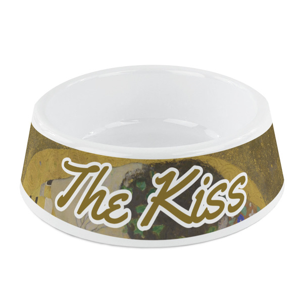 Custom The Kiss (Klimt) - Lovers Plastic Dog Bowl - Small