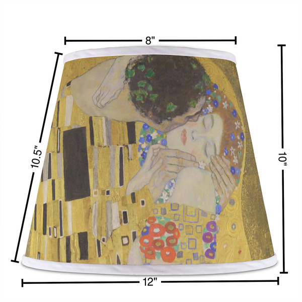 The Kiss (Klimt) - Lovers Poly Film Empire Lampshade - Dimensions