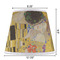 The Kiss (Klimt) - Lovers Poly Film Empire Lampshade - Dimensions
