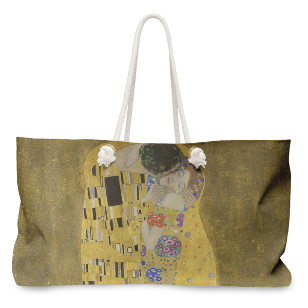 Custom The Kiss (Klimt) - Lovers Large Tote Bag with Rope Handles