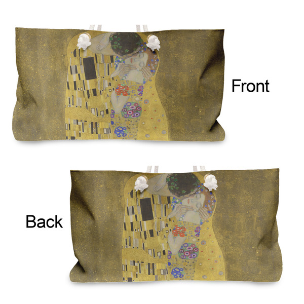 The Kiss (Klimt) - Lovers Large Rope Tote - From & Back View