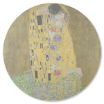 The Kiss (Klimt) - Lovers Round Rubber Backed Coaster