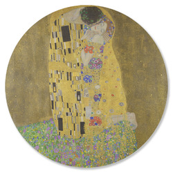 The Kiss (Klimt) - Lovers Round Rubber Backed Coaster