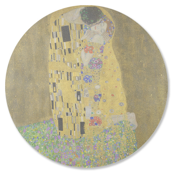 Custom The Kiss (Klimt) - Lovers Round Rubber Backed Coaster