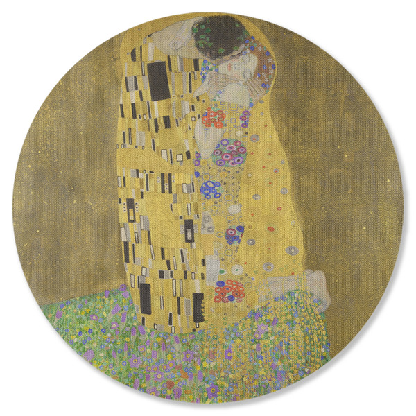 Custom The Kiss (Klimt) - Lovers Round Rubber Backed Coaster