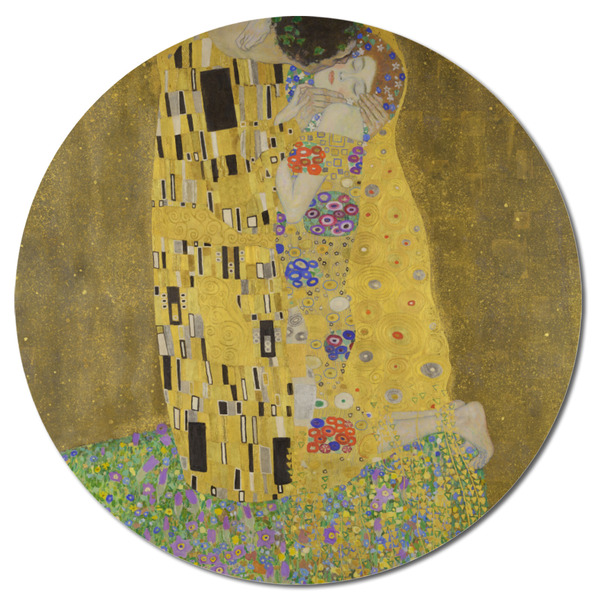 The Kiss (Klimt) - Lovers Round Fridge Magnet - FRONT