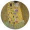 The Kiss (Klimt) - Lovers Round Fridge Magnet - FRONT