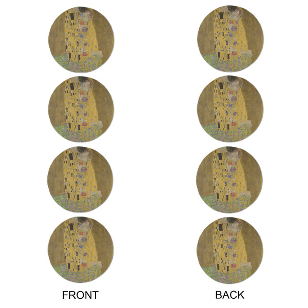 The Kiss (Klimt) - Lovers Round Linen Placemats - APPROVAL Set of 4 (double sided)