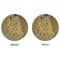 The Kiss (Klimt) - Lovers Round Linen Placemats - APPROVAL (double sided)