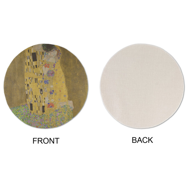 The Kiss (Klimt) - Lovers Round Linen Placemats - APPROVAL (single sided)