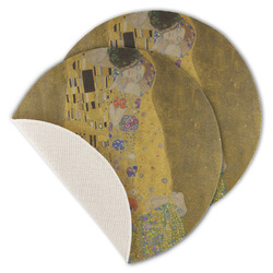 The Kiss (Klimt) - Lovers Round Linen Placemat - Single Sided - Set of 4