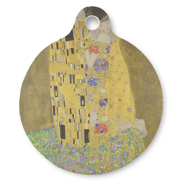 Custom The Kiss (Klimt) - Lovers Round Pet ID Tag - Large