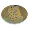 The Kiss (Klimt) - Lovers Round Stone Trivet - Angle View