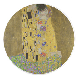 The Kiss (Klimt) - Lovers Round Stone Trivet