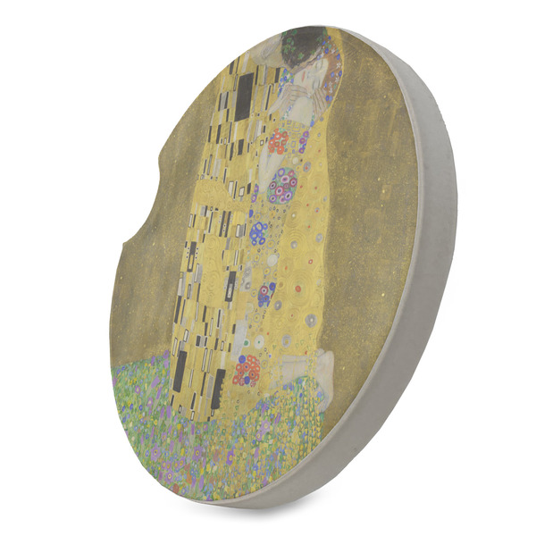 The Kiss (Klimt) - Lovers Sandstone Car Coaster - STANDING ANGLE