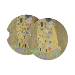 The Kiss (Klimt) - Lovers Sandstone Car Coasters