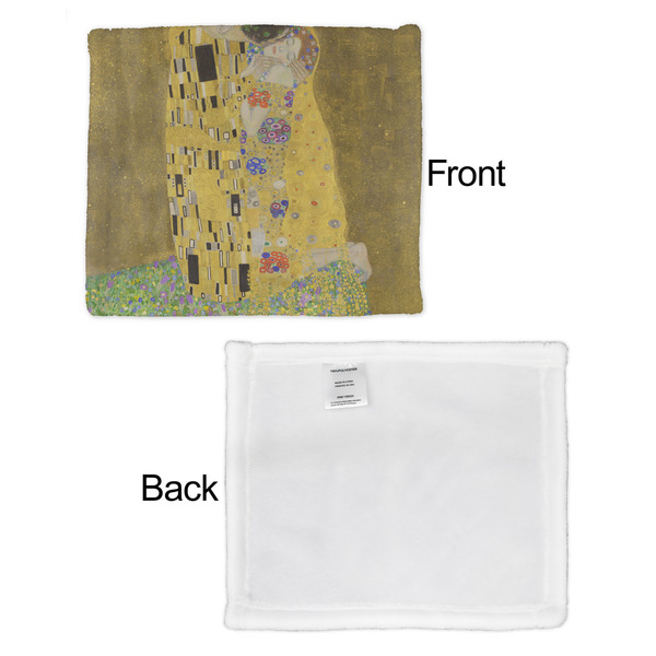 The Kiss (Klimt) - Lovers Security Blanket - Front & White Back View