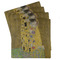 The Kiss (Klimt) - Lovers Set of 4 Sandstone Coasters - Front View