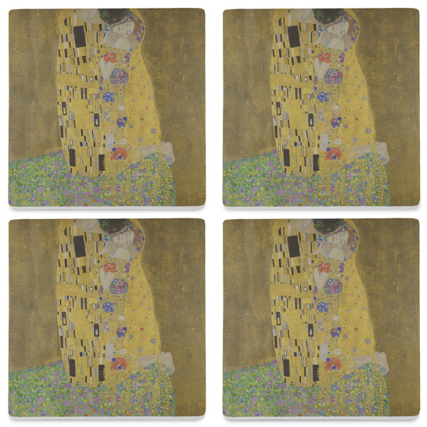 The Kiss (Klimt) - Lovers Set of 4 Sandstone Coasters - See All 4 View