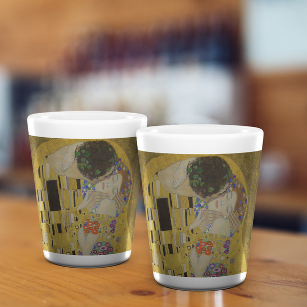 The Kiss (Klimt) - Lovers Shot Glass - White - LIFESTYLE