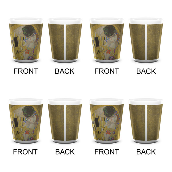 The Kiss (Klimt) - Lovers Shot Glass - White - Set of 4 - APPROVAL