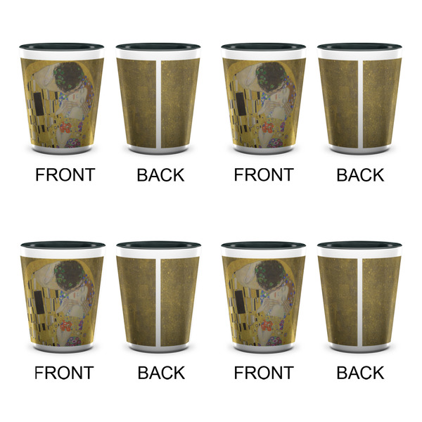 The Kiss (Klimt) - Lovers Shot Glassess - Two Tone - Set of 4 - APPROVAL