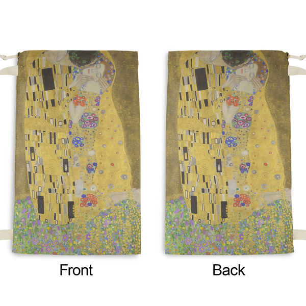 The Kiss (Klimt) - Lovers Small Laundry Bag - Front & Back View