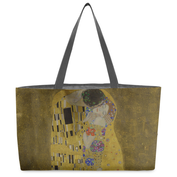 Custom The Kiss (Klimt) - Lovers Beach Totes Bag - w/ Black Handles