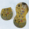 The Kiss (Klimt) - Lovers Two Peanut Shaped Burps - Open and Folded
