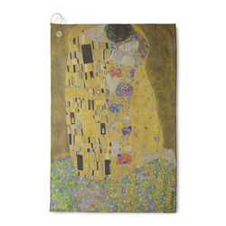 The Kiss (Klimt) - Lovers Waffle Weave Golf Towel