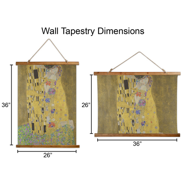 The Kiss (Klimt) - Lovers Wall Hanging Tapestries - Parent/Sizing