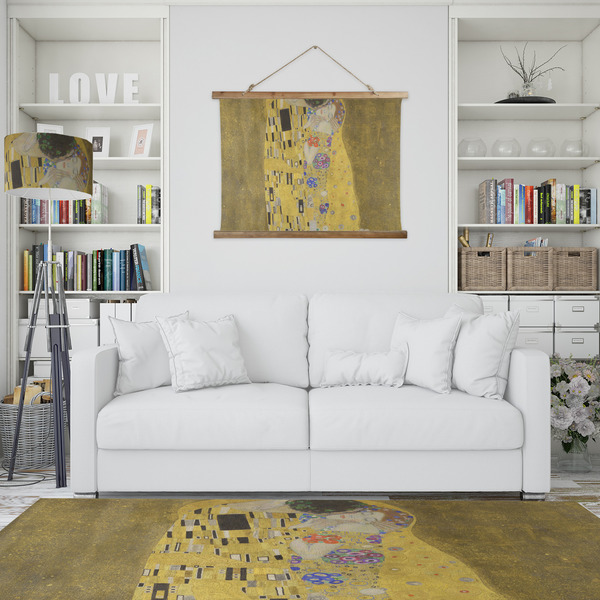 The Kiss (Klimt) - Lovers Wall Hanging Tapestry - IN CONTEXT