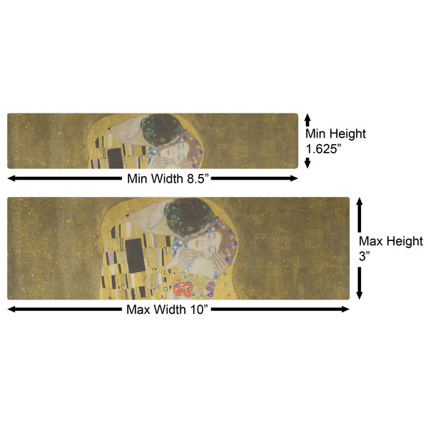 The Kiss (Klimt) - Lovers Water Bottle Labels w/ Dimensions