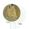 The Kiss (Klimt) - Lovers White Plastic 5.5" Stir Stick - Single Sided - Round - Front & Back