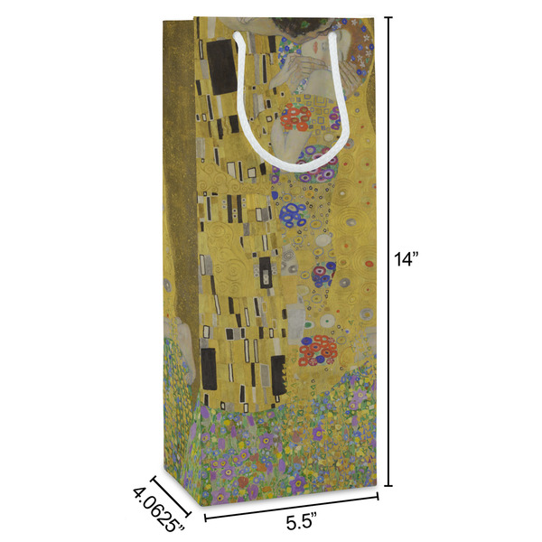 The Kiss (Klimt) - Lovers Wine Gift Bag - Dimensions