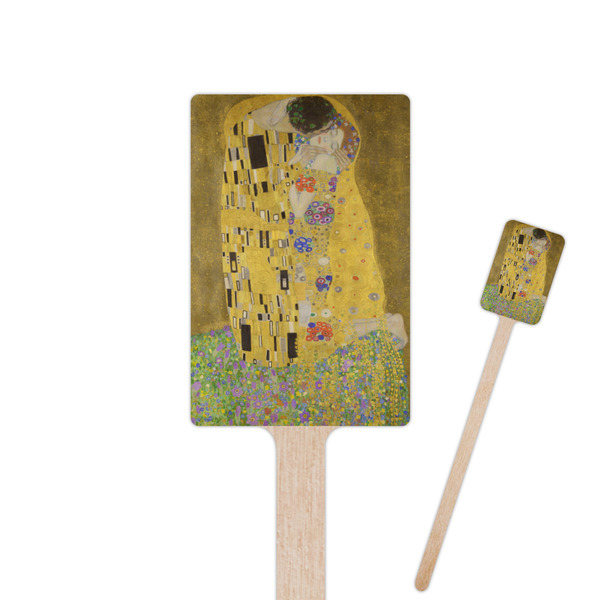 Custom The Kiss (Klimt) - Lovers 6.25" Rectangle Wooden Stir Sticks - Double Sided
