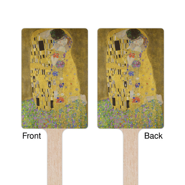 The Kiss (Klimt) - Lovers Wooden 6.25" Stir Stick - Rectangular - Double Sided - Front & Back