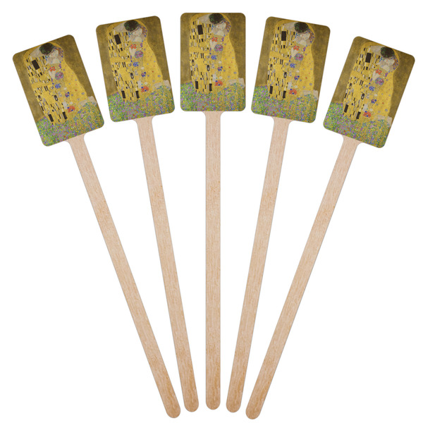 The Kiss (Klimt) - Lovers Wooden 6.25" Stir Stick - Rectangular - Fan View